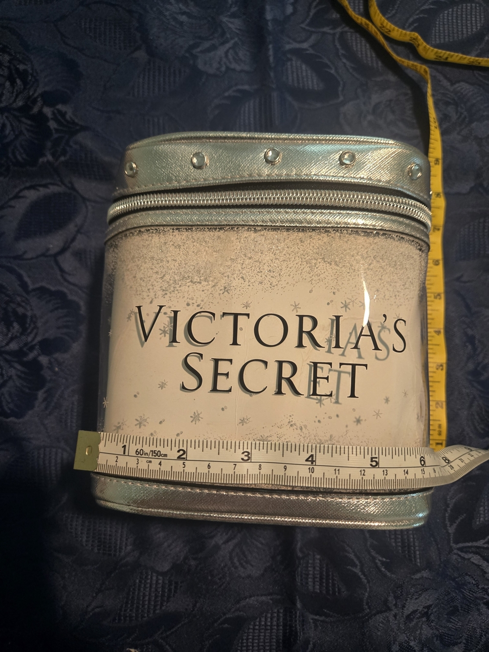 Victoria's Secret Metallic Silver Cosmetic Case NWT Limited Edition
